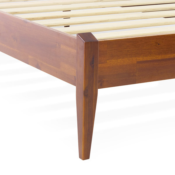 Ebern Designs Dinkee Solid Wood Platform Bed without Headboard, Mid ...